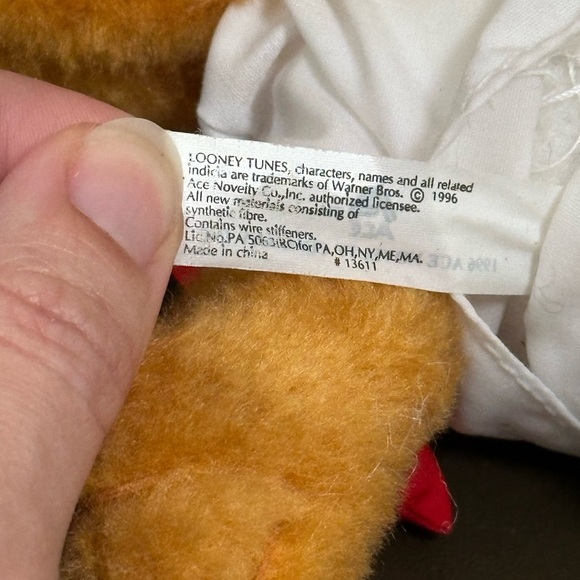 1996 Speedy Gonzales Plush Warner Bros. Looney Tunes – Ace Novelty – 12” Vintage - Picture 4 of 6